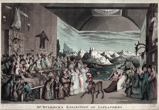 Rowlandson: Mr. Bullock's Exhibition of Laplanders
