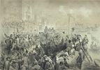 NAPLES: Doré, The Triumphal Entry of Garibaldi Into Naples