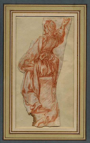 Itallian 16th Century, Study for a Draped Female Figure